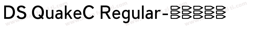DS QuakeC Regular字体转换